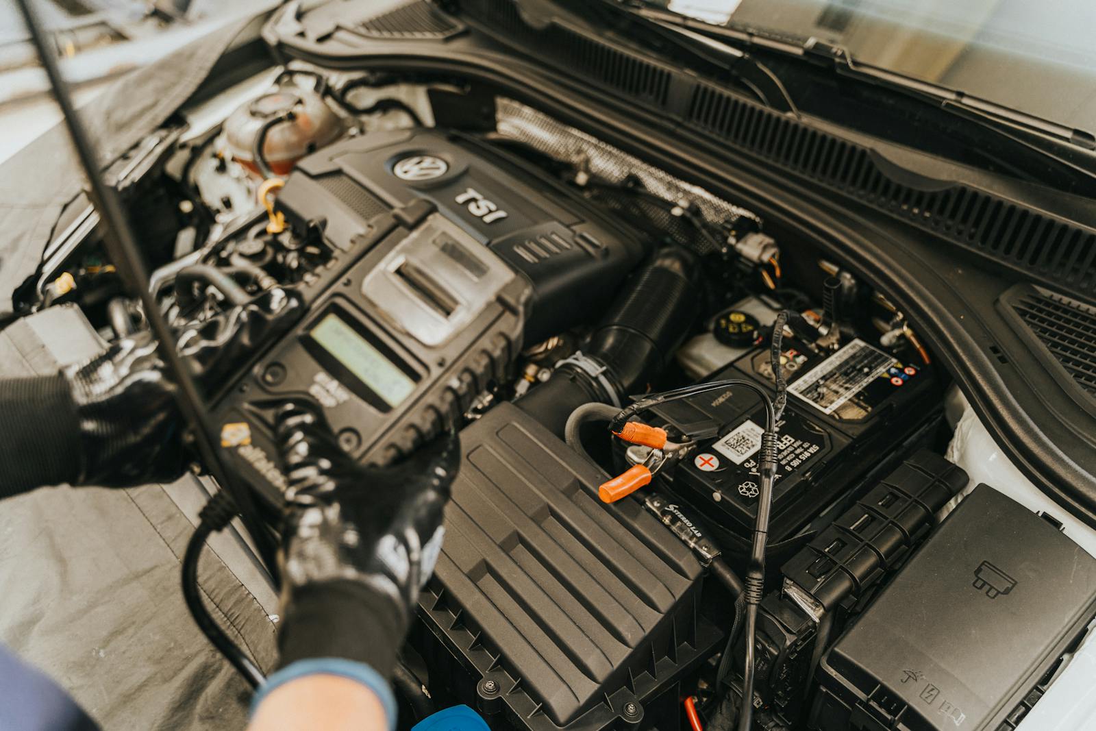 Diagnostic readout taken from a Volkswagen engine bay