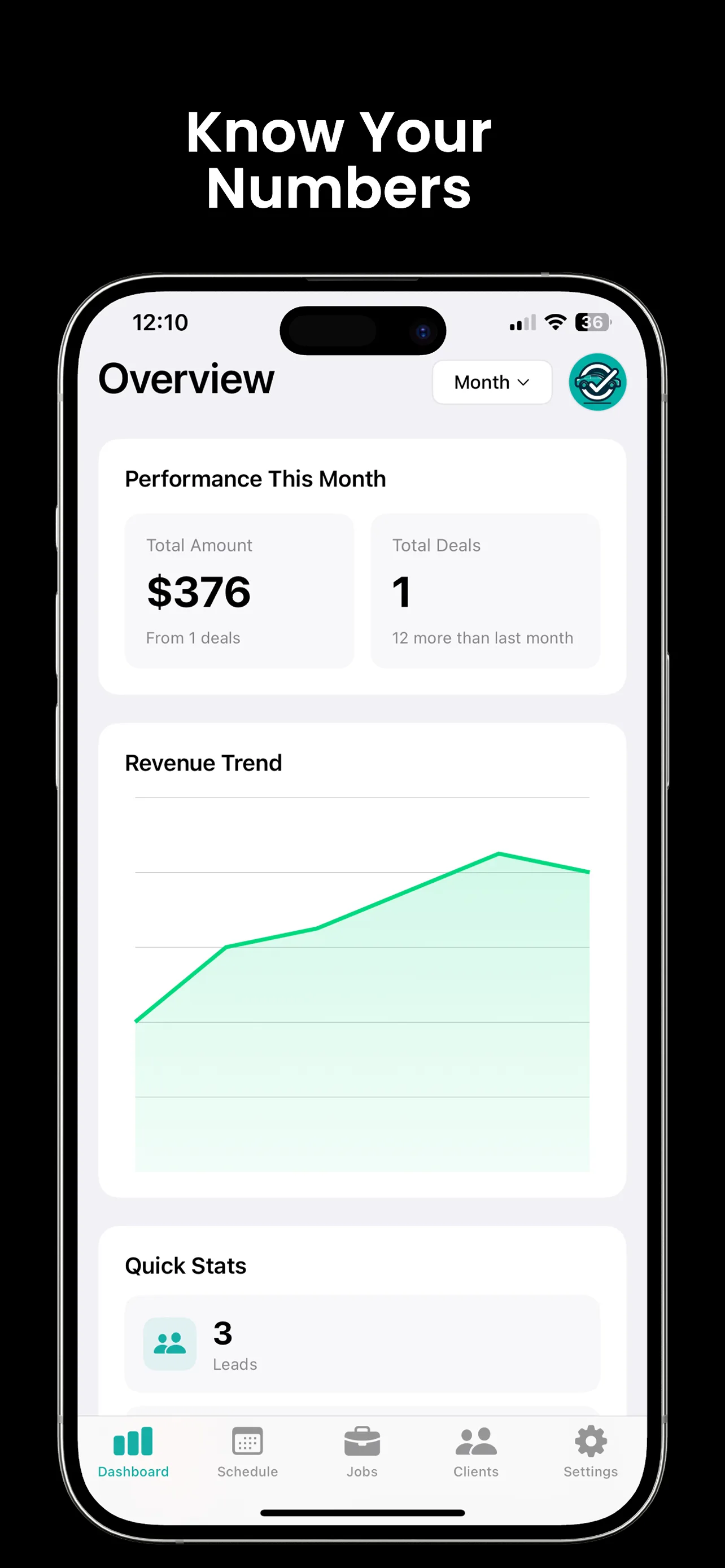 Mobile mechanic mileage tracking and tax deduction dashboard